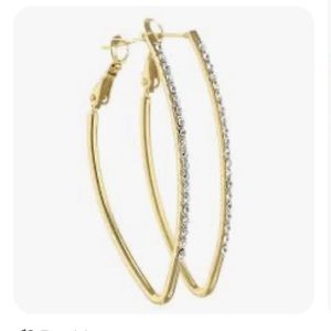 Gold Plated Geometrical Hoop Earrings— New!
